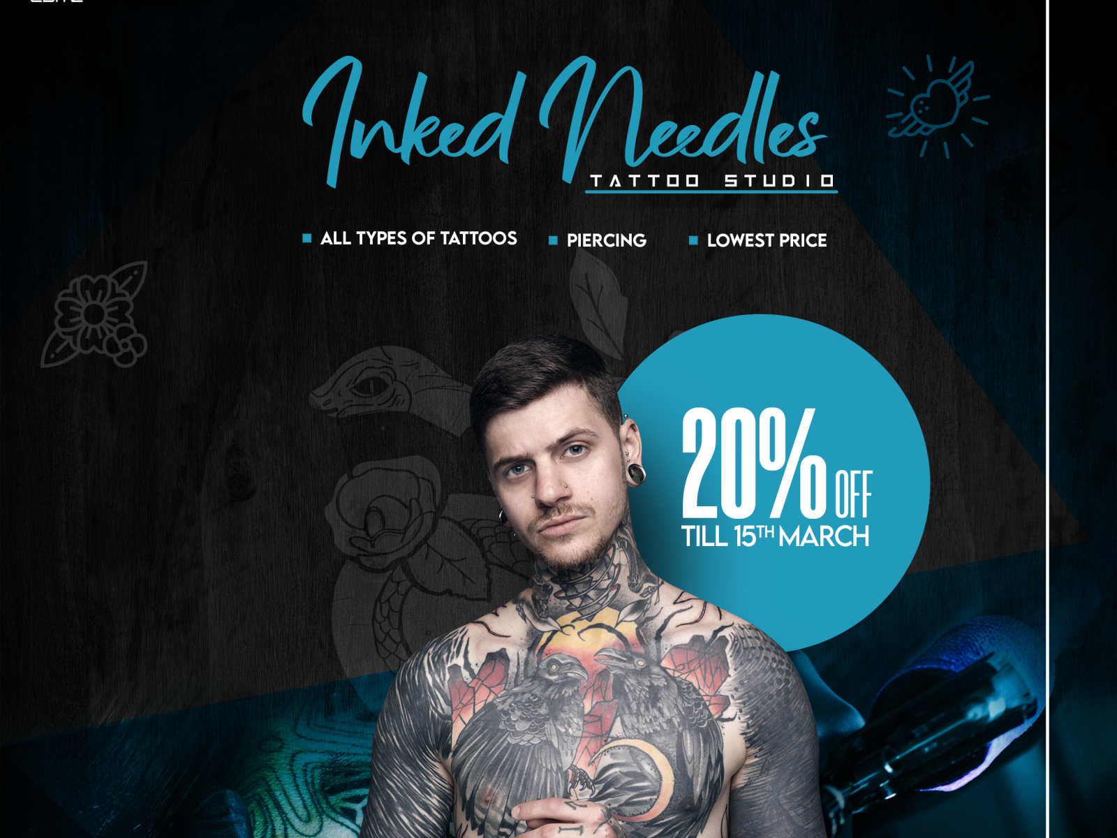 Tattoo Flyer Graphics Designs  Templates  GraphicRiver