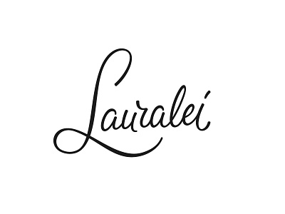 Lauralei calligraphy lettering logo