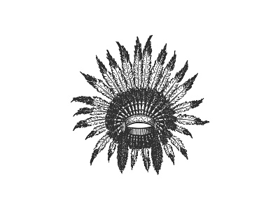 Indian Headdress drawing feather headdress headgear indian logo sign tribal