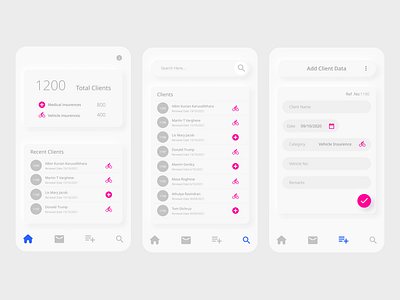 Insurance Company App app app design application ind india kerala neomorphism ui ui design uiux