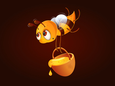 Little Busy Bee. character design illustration