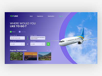 Tripline web design air travellers web app web development web. ui webdesign