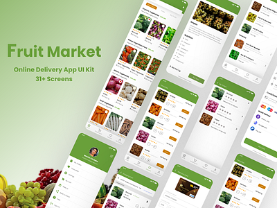 Fruit Market-Online Delivery App UI kit application ui ios mobile design mobile ui ui ui design ux ux design uxui