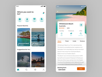 Tourist App Screens android app design application ui ios mobile ui tourism app ui ui design ux ux design uxui webdesign