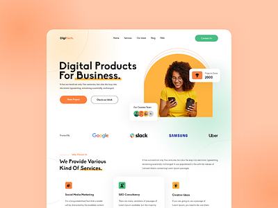 Digital Agency Landing page digital agency website ui ux web webdesign