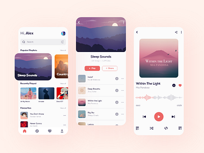 Music Player App app design mobile app design musicplayer uiux