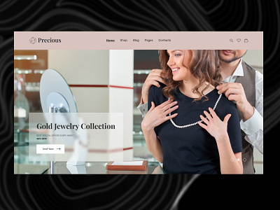 Jewelry Website Landing Page branding design ui visual design