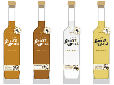 Sierra Brava Bottle/Label Design graphic design identity label packaging print