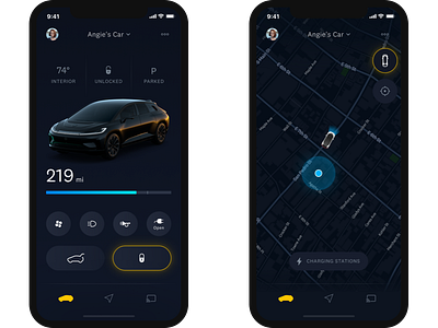 Mobile App for Electric Vehicle app interface mobile product design ui ux ui design