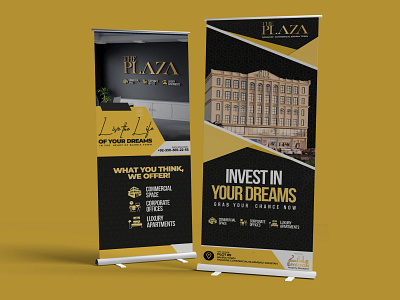 The Plaza | Rollup Design a4 design branding company profile creative design design illustration logo ui ux vector