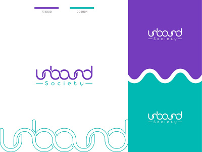 Unbound logo branding business logo custom font font based help illustrator infinity line art logo logo design manage minimal modern new trend purple society turquoise typography unbound
