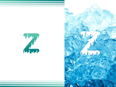 Letter Z logo with dripping effect