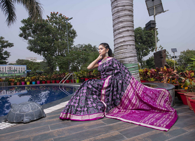Sambalpuri Handloom Saree branding design sakshi handloom sakshi handloom simple