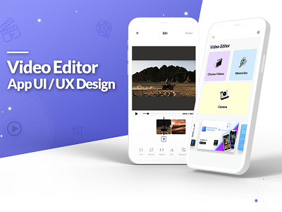 Video Editor UI/UX Design adobe illustrator