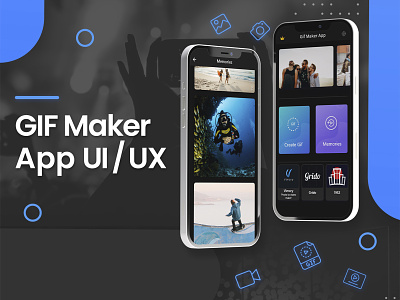 Gif Maker App UI/UX adobe photoshop