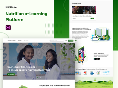 Nutrition e-Learning Platform app design