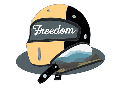 Freedom adv adventure applepencil freedom helmet ipad moto motorcycling nature painting shield