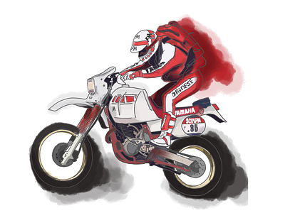 Dakar bad ass adv adventure applepencil bike biker dakar graphics helmet illustration ipad moto motorbike motorcycle painting racing