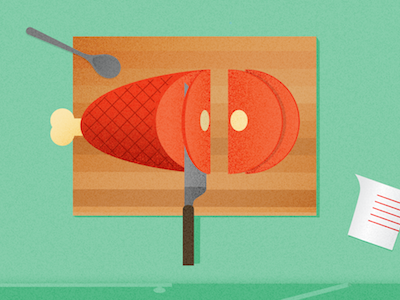 Google Music / Cooking cooking ham illustration knife