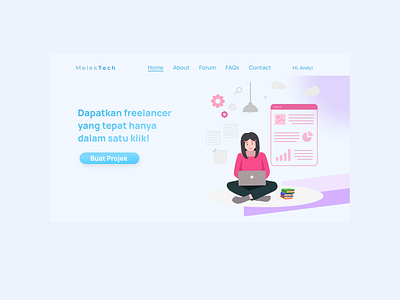 MelekTech Homepage UI product design ui ux web design