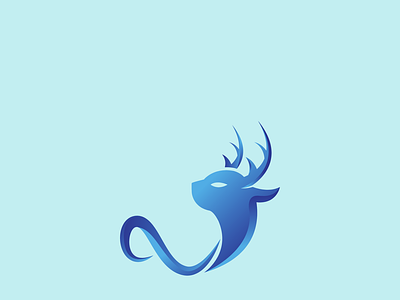 Gradient Deer creative logo gradient logo icon illustration minimal professional unique logo vector