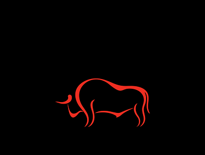 Minimal Bull creative logo illustration minimal professional simple unique logo vector