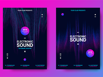 Electric Sound Flyer branding flyer graphic design illustration minimal professional vector