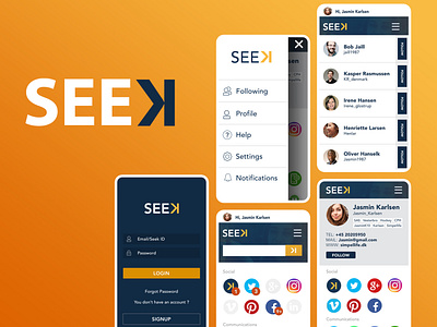 SEEK App app design illustration minimal mobile app design modern ux