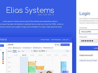 Elias System app design illustration modern ux web app design