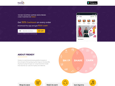 Frendy Web App app design ecommerce mobile app design modern ux web app design