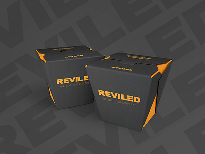 'Reviled' Box Concept branding company delivery mockup product