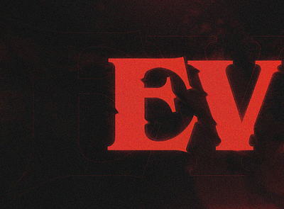 'Evil' Typography blood dark evil gloomy horror red typography