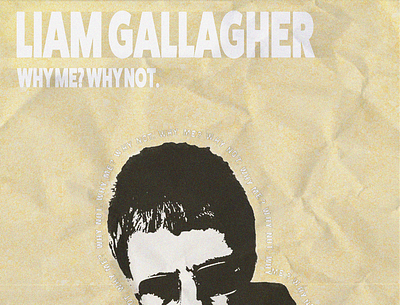 Liam Gallagher Promotional Poster liamgallagher music oasis poster posters promo retro