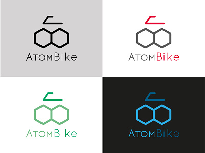 AtomBike logo logo design vector