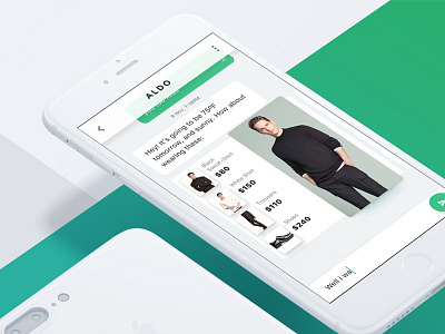 Aldo chatbot Screens for IOS