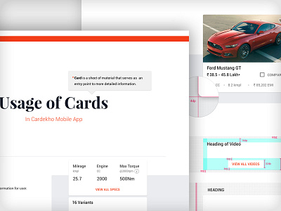 Design guidelines for cardekho mobile application (cards)