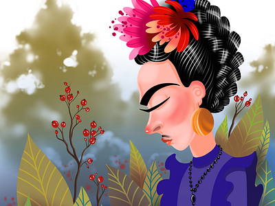 Frida art graphic graphics illustration illustration artists logo web web design