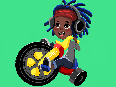 Bike boy art design designs graphic graphics illustration logo web