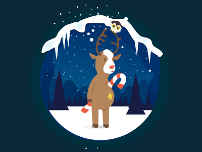 Rudolph christmas christmas card creative deers design illustration render rudolf rudolph ui xmas
