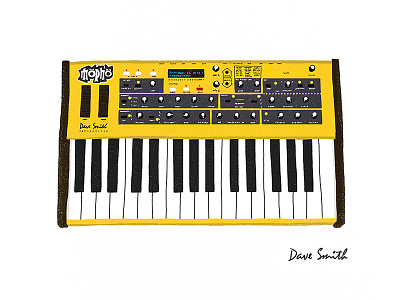 Dave Smith Mopho analog illustrations music syntcollection synthesizer