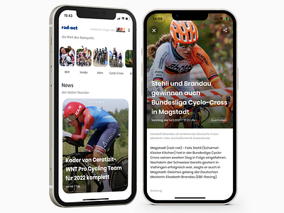 Cycling News App app appdesign cycling cyclingapp news newsapp newsblog sport sportapp sports ui