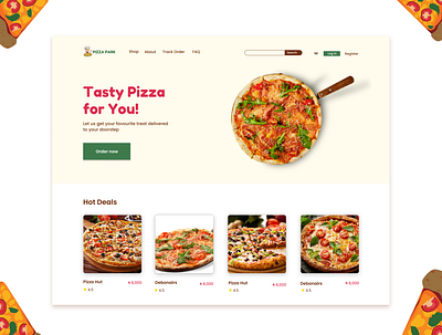 Pizza Website design design ui web