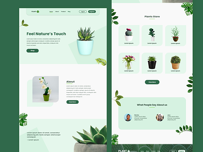 Plant Shop Web Design Concept concept design ui web webdesign