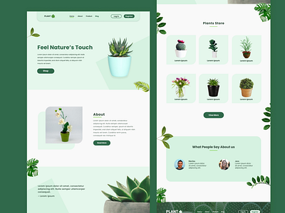 Plant Shop Web Design Concept