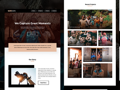 Photography Website Design