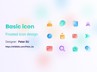 Frosted icon design