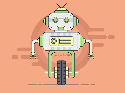 robot flat illustration design flat illustration vector web