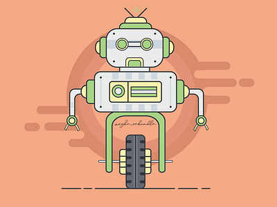 robot flat illustration