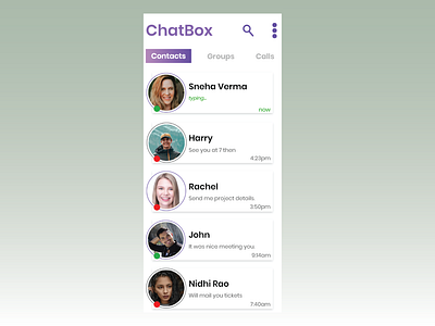 Daily UI 013-  Direct Messaging Application