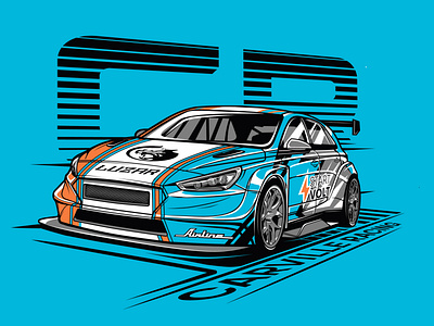 Carville Racing illustrations car design graphic design il illustration racing vector